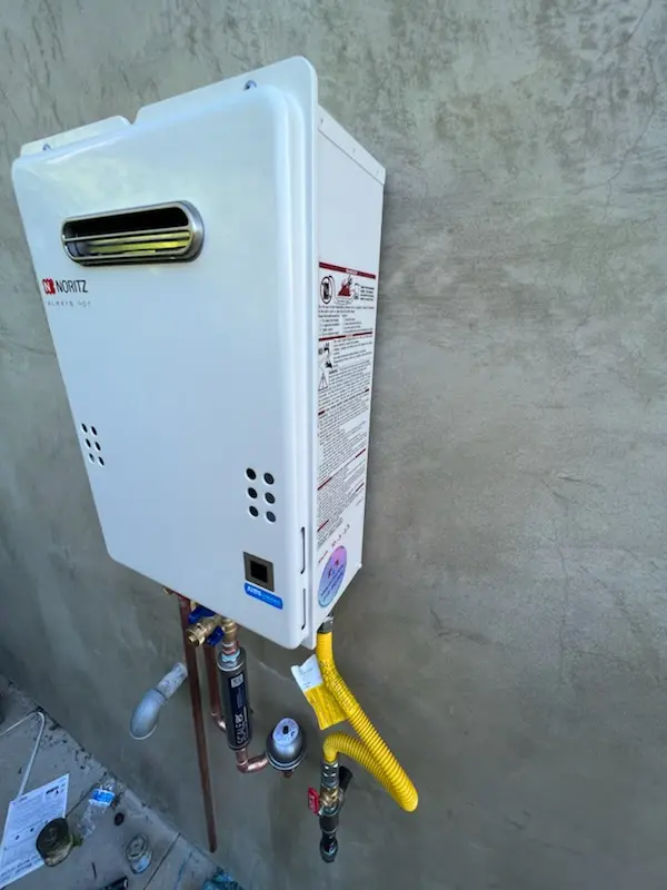 Tankless water heater installation for Beyer homes